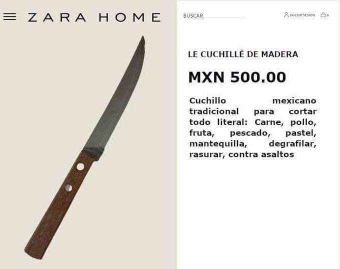 Cuchillo mexicano Zara Home