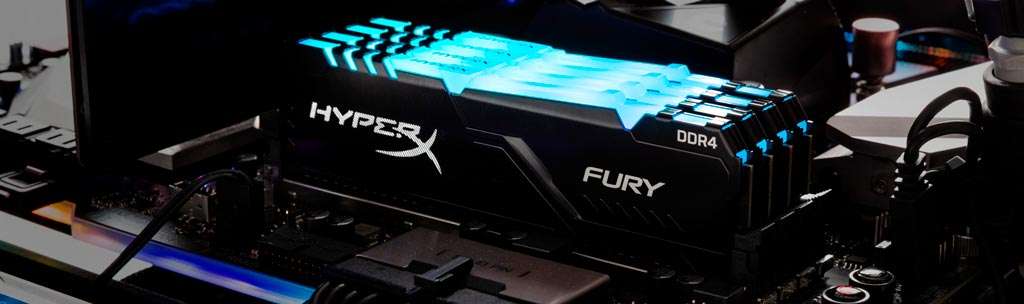 4 Memorias HyperX Fury DDR4 RGB