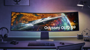 Monitur Curbo Odyssey OLED G9 de Samsung